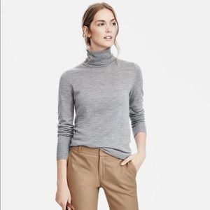 Grey turtleneck sweater